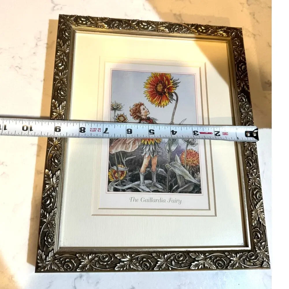 Framed art prints Flower Fairies by Cicely Mary Barke x3 silver pewter whimsical - Picture 7 of 7